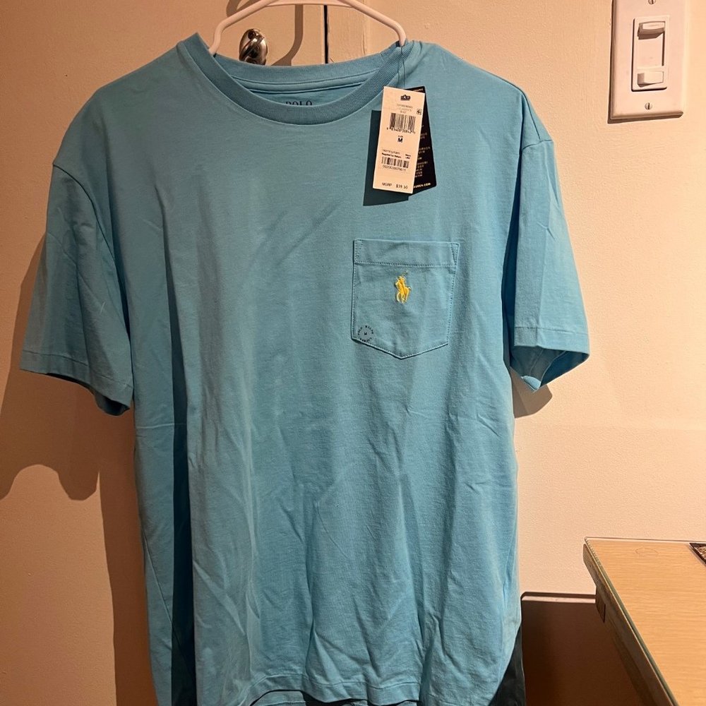 Light Blue Polo By Ralph Lauren Short Sleeve Pocket T-shirt Mens Size M